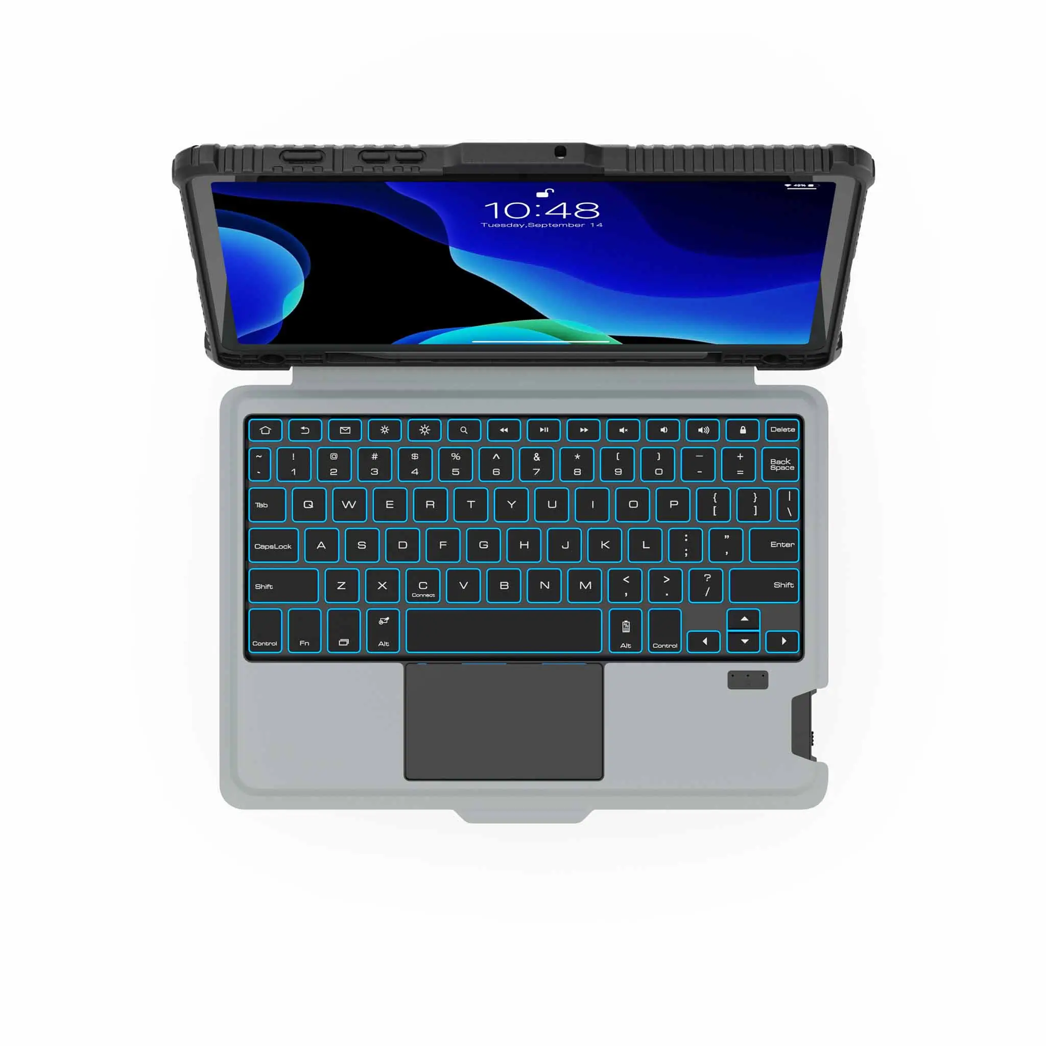Bumper Combo Backlit Keyboard Case (Black) for Galaxy Tablet Series - Image 15