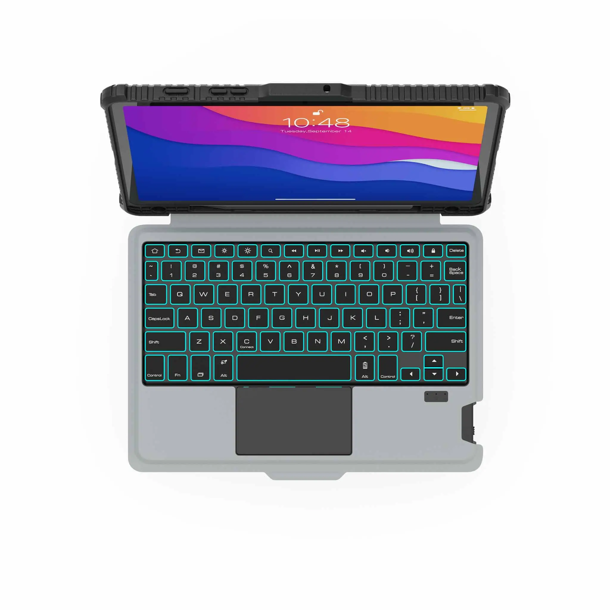 Bumper Combo Backlit Keyboard Case (Black) for Galaxy Tablet Series - Image 23