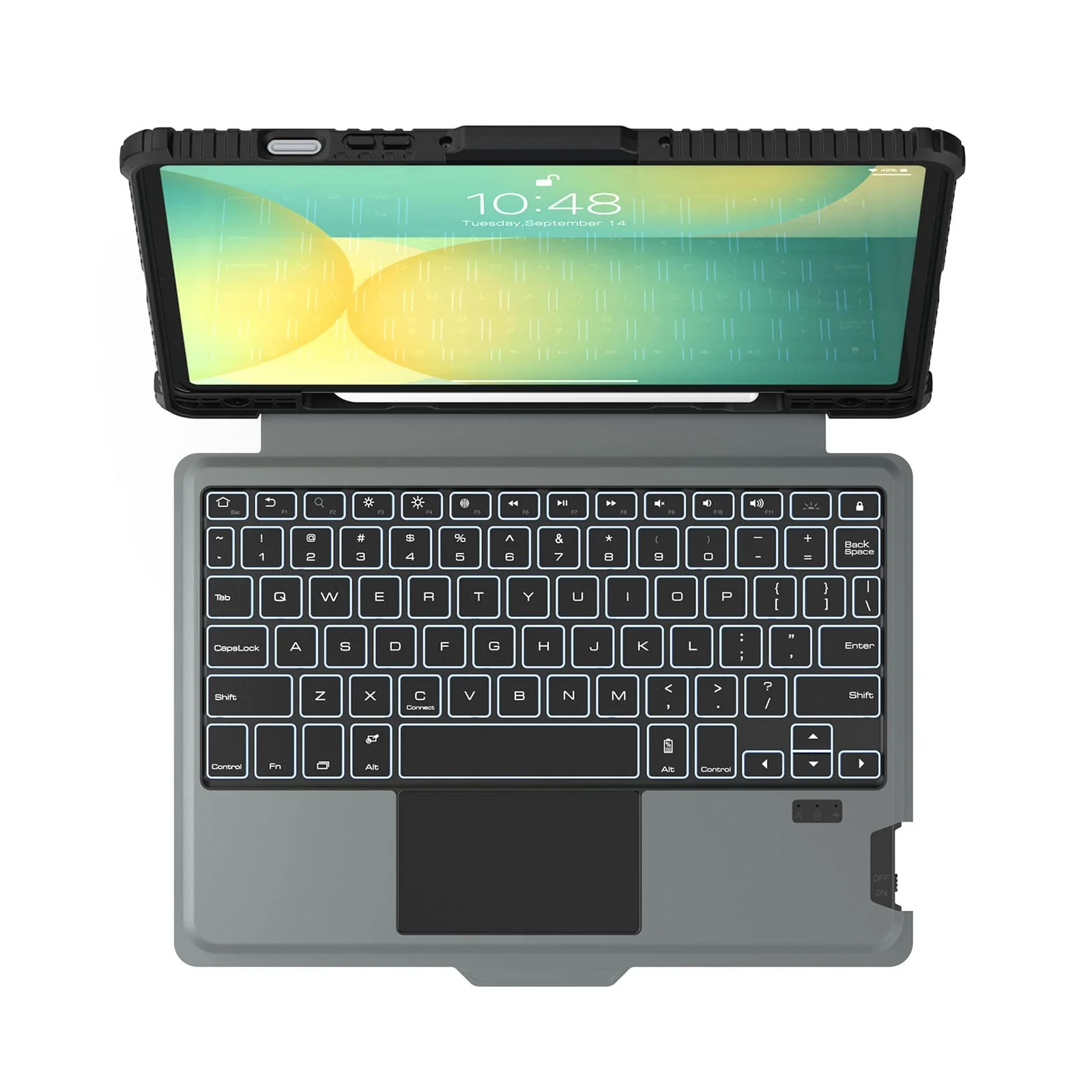 Bumper Combo Backlit Keyboard Case (Black) for Galaxy Tablet Series - Image 54