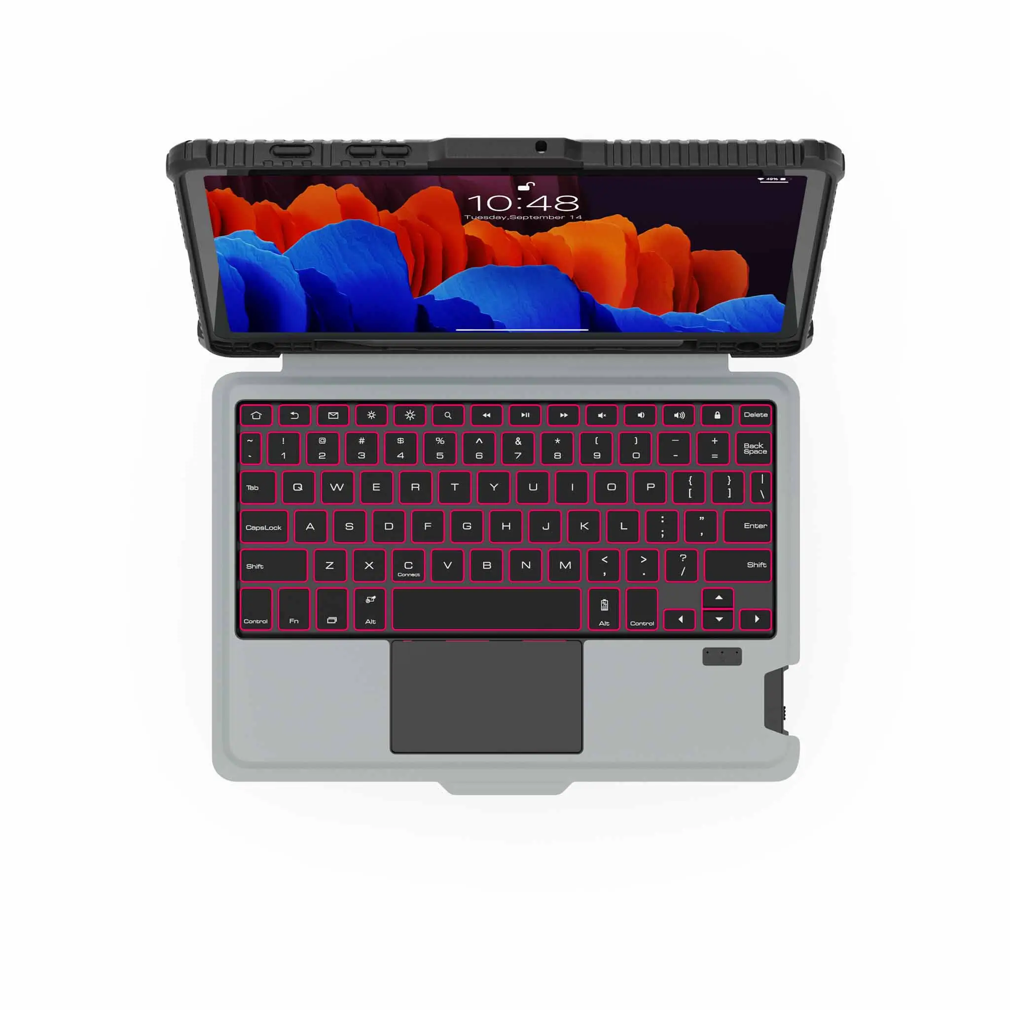 Bumper Combo Backlit Keyboard Case (Black) for Galaxy Tablet Series - Image 8