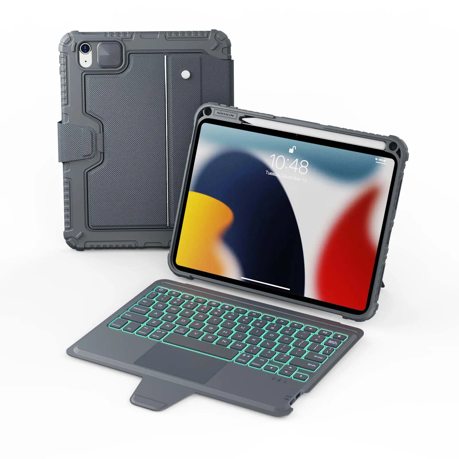 Bumper Combo Backlit Keyboard Case (Grey) for iPad Series - Image 17