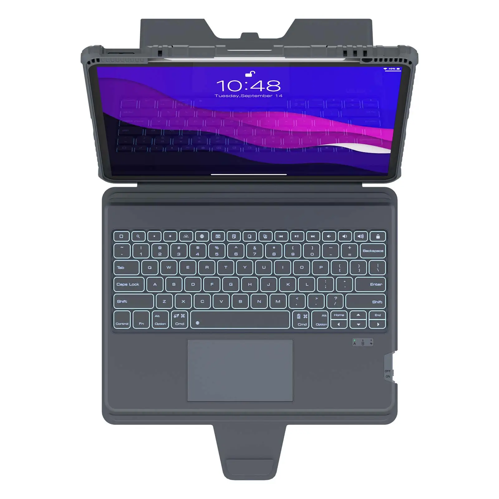 Bumper Combo Backlit Keyboard Case (Grey) for iPad Series - Image 34