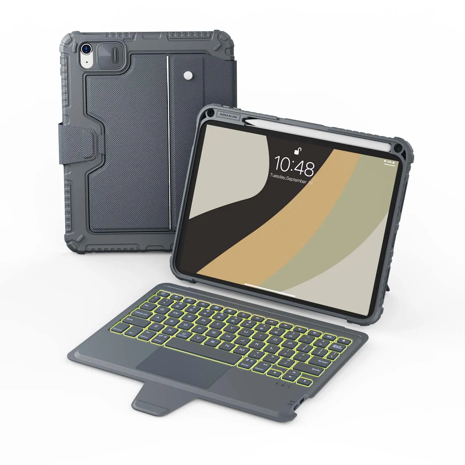 Bumper Combo Backlit Keyboard Case (Grey) for iPad Series - Image 9