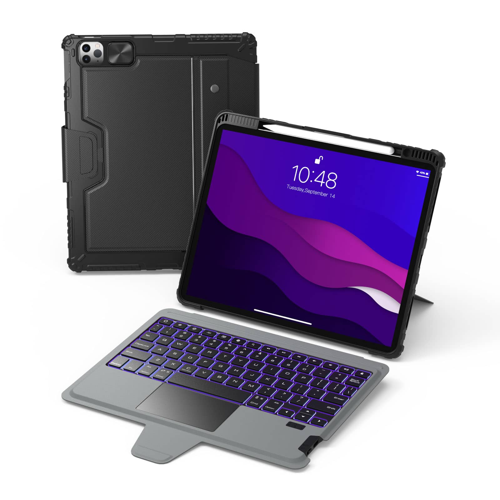 Bumper Combo Backlit Keyboard Case (Black) for iPad Series - Image 32