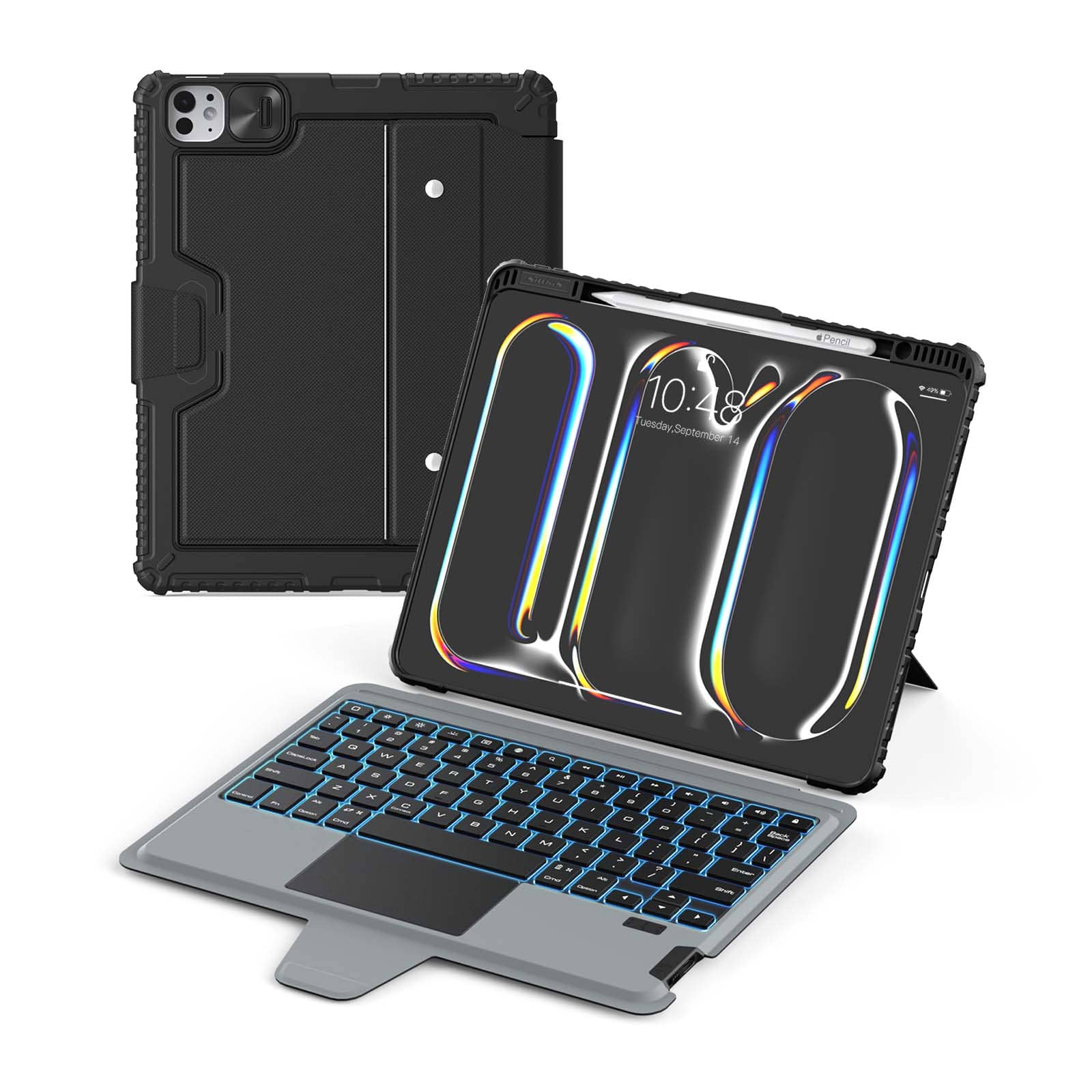 Bumper Combo Backlit Keyboard Case (Black) for iPad Series - Image 61