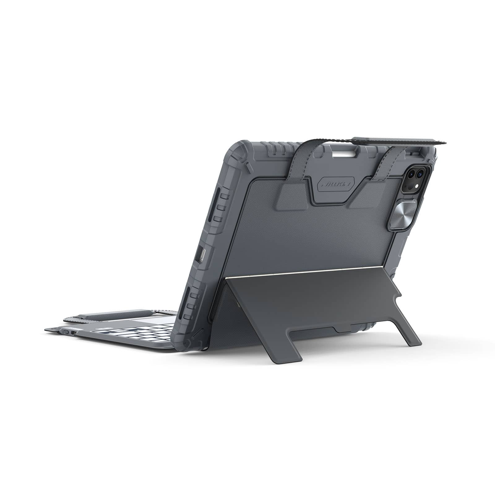 Carry Go Portable Handle Backlit Keyboard Case (Grey) for iPad Series - Image 6