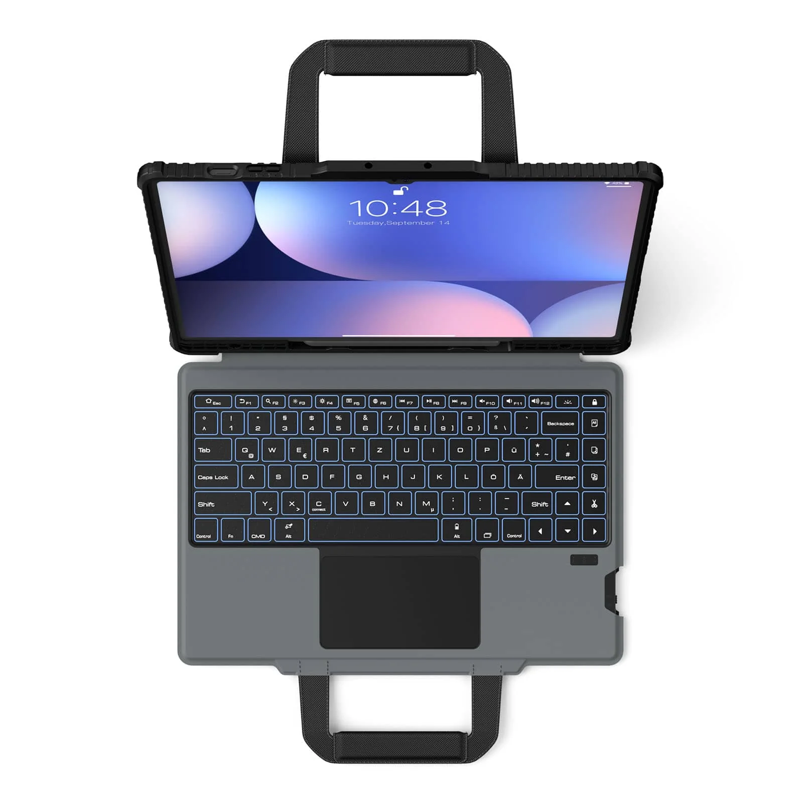 Carry Go Portable Handle Backlit Keyboard Case (Black) for Galaxy Tablet Series - Image 13