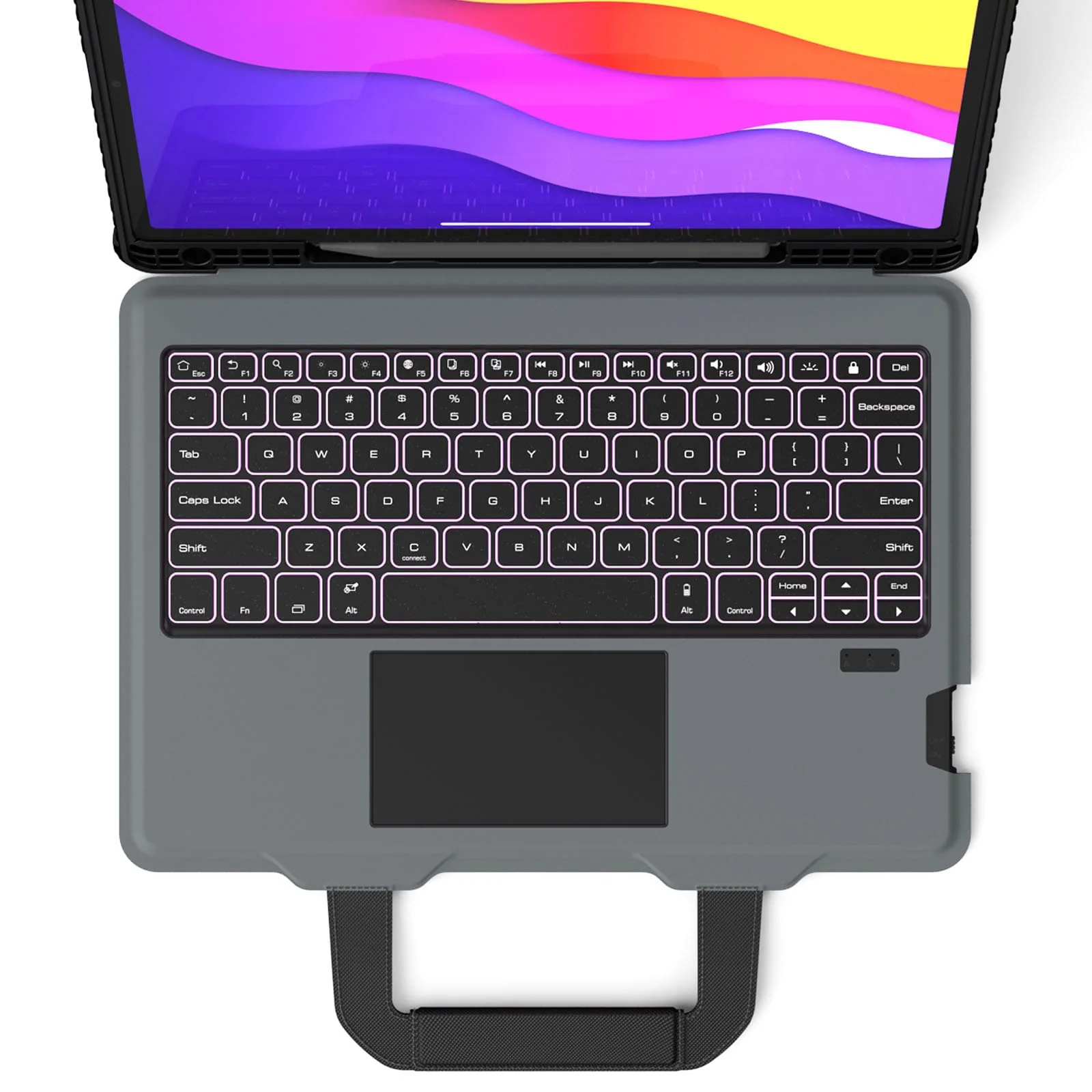 Carry Go Portable Handle Backlit Keyboard Case (Black) for Galaxy Tablet Series - Image 18