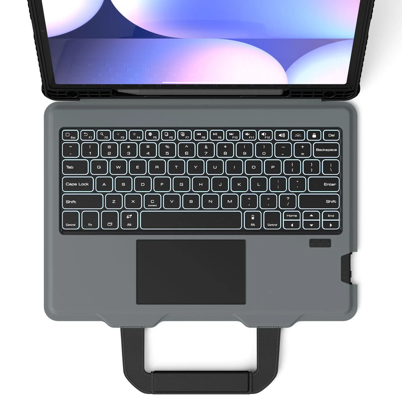 Carry Go Portable Handle Backlit Keyboard Case (Black) for Galaxy Tablet Series - Image 23