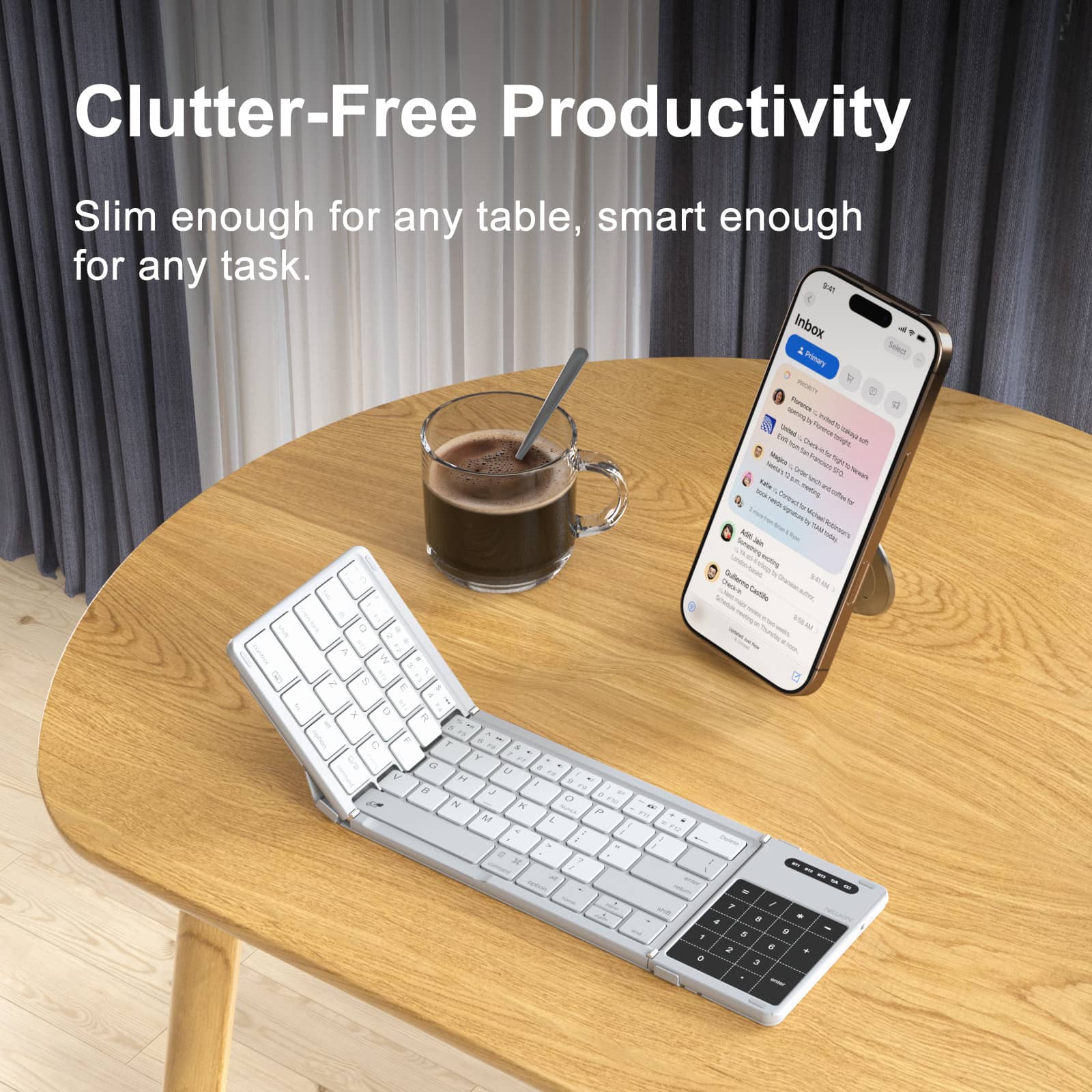 Cube Pocket Foldable Keyboard & Dual-Magnet Grip Holder - Image 3