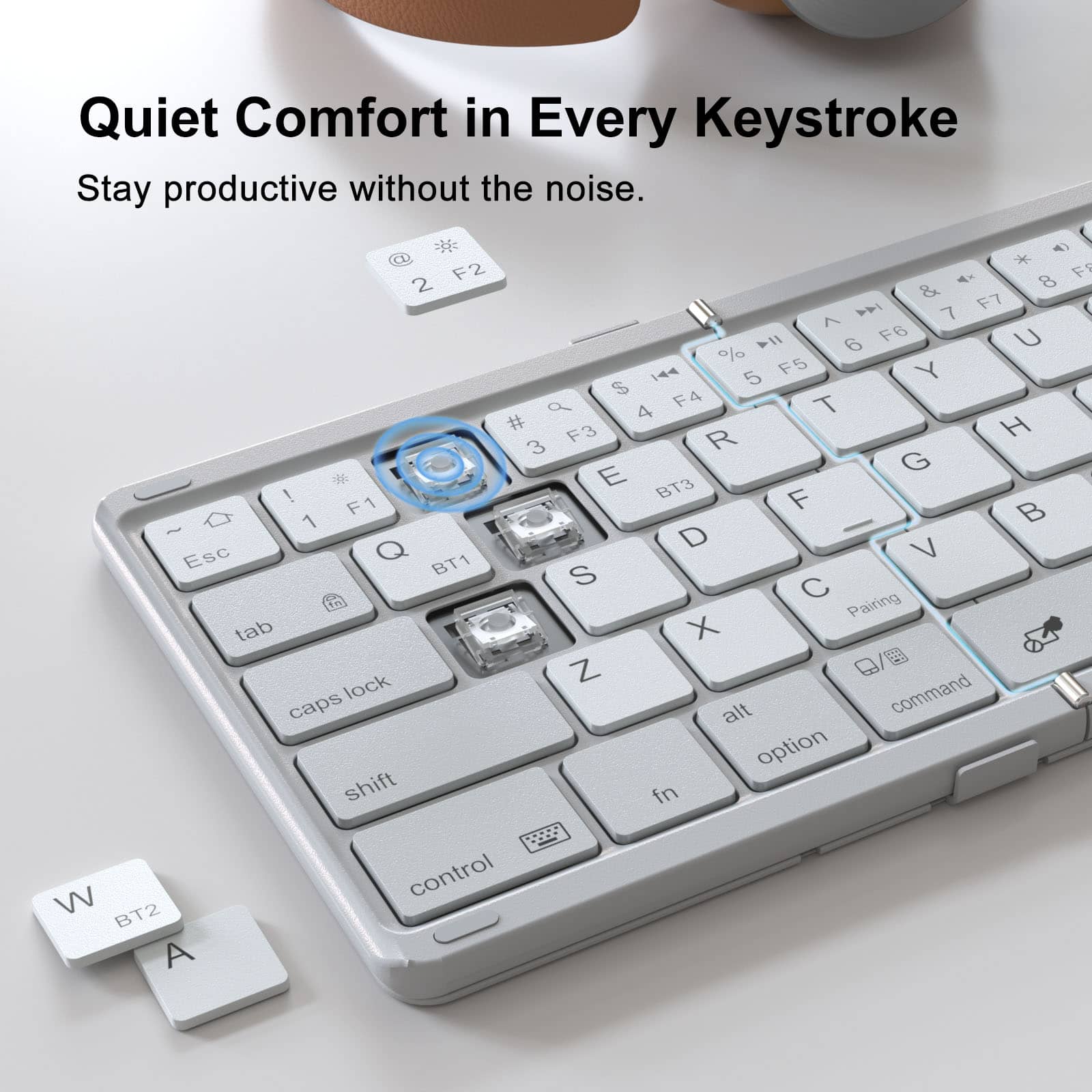 Cube Pocket Foldable Keyboard & Dual-Magnet Grip Holder - Image 5