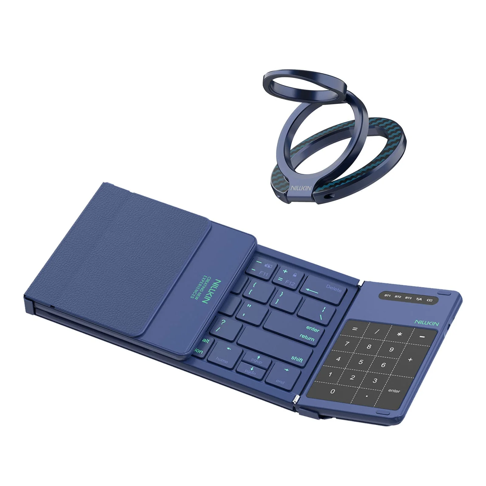 Cube Pocket Foldable Keyboard & FiberSnap Triple Phone Grip Holder - Image 12