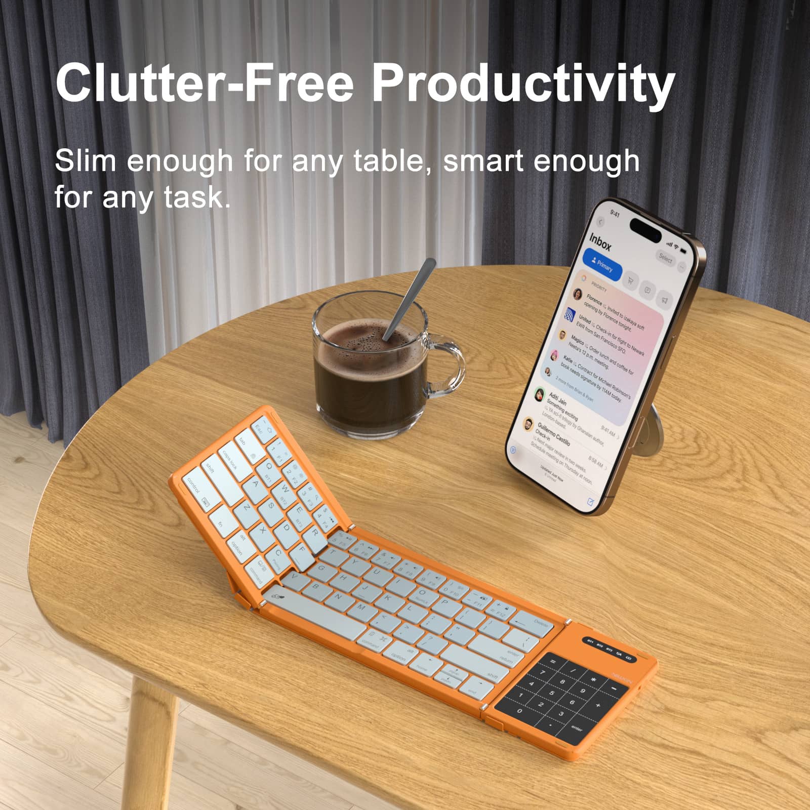 Cube Pocket Foldable Keyboard & FiberSnap Triple Phone Grip Holder - Image 26