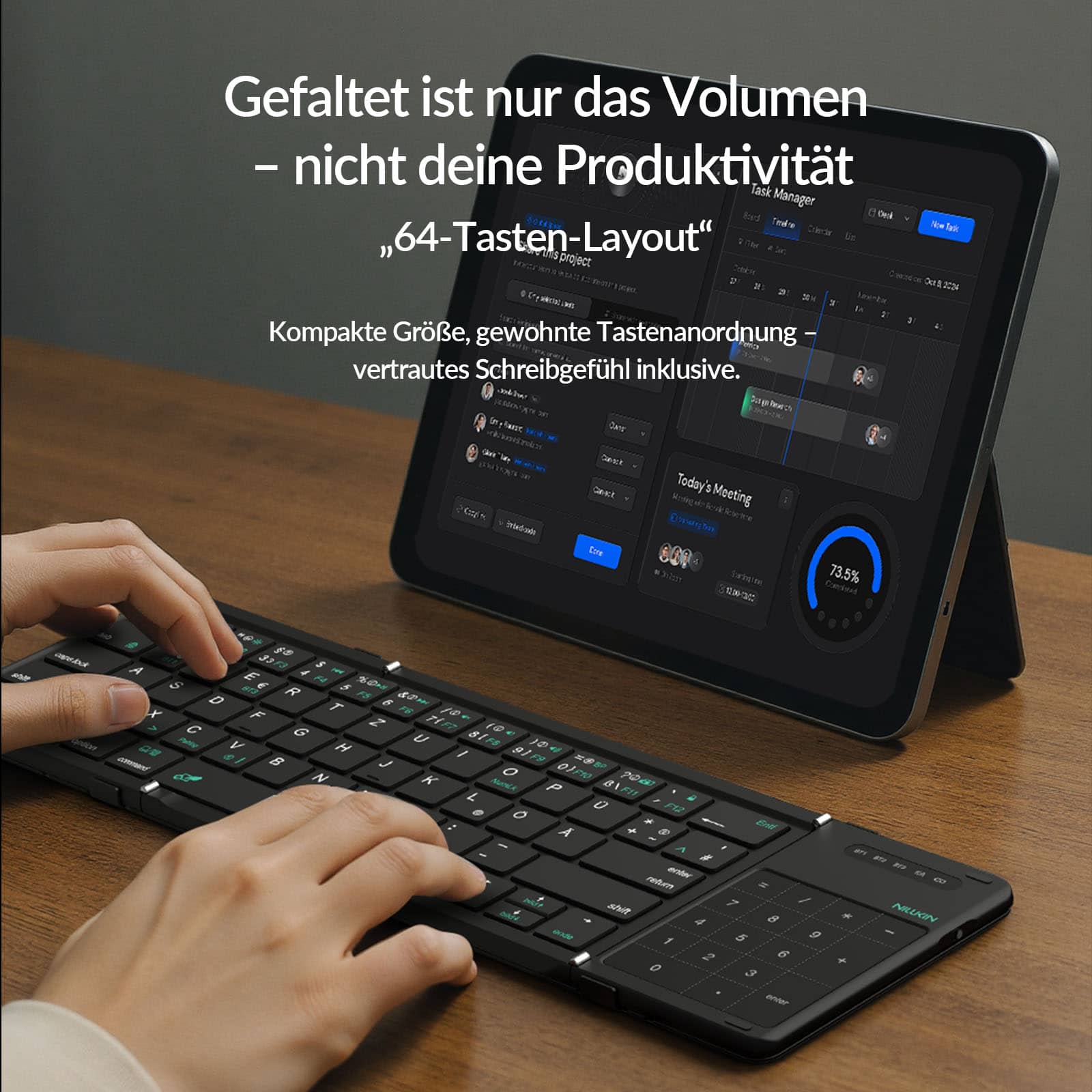 Cube Pocket Foldable Keyboard & FiberSnap Triple Phone Grip Holder - Image 38