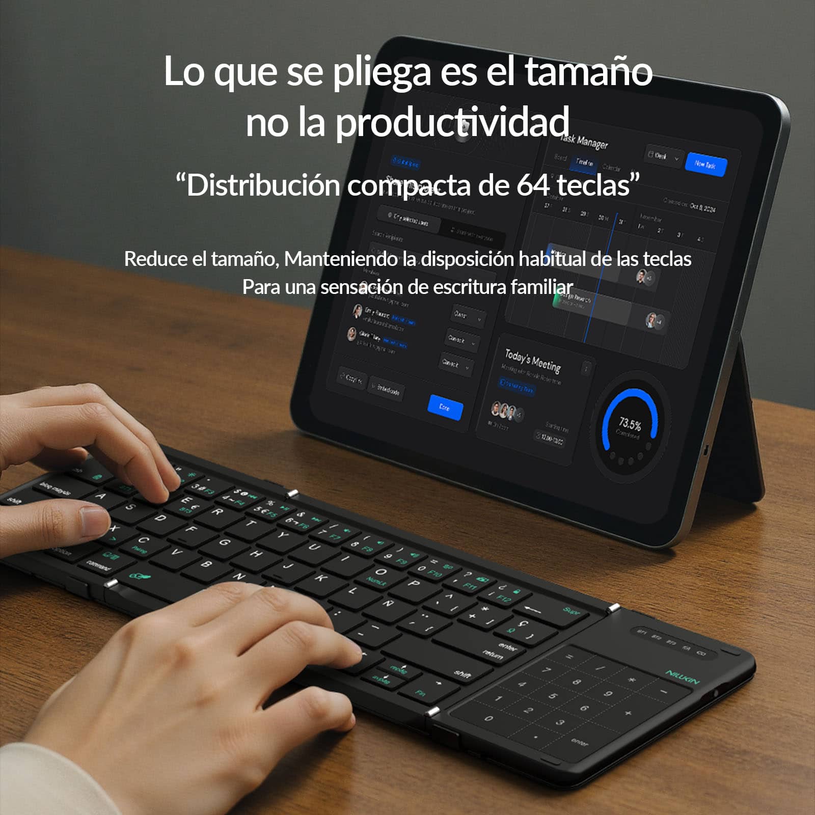Cube Pocket Foldable Keyboard & FiberSnap Triple Phone Grip Holder - Image 49