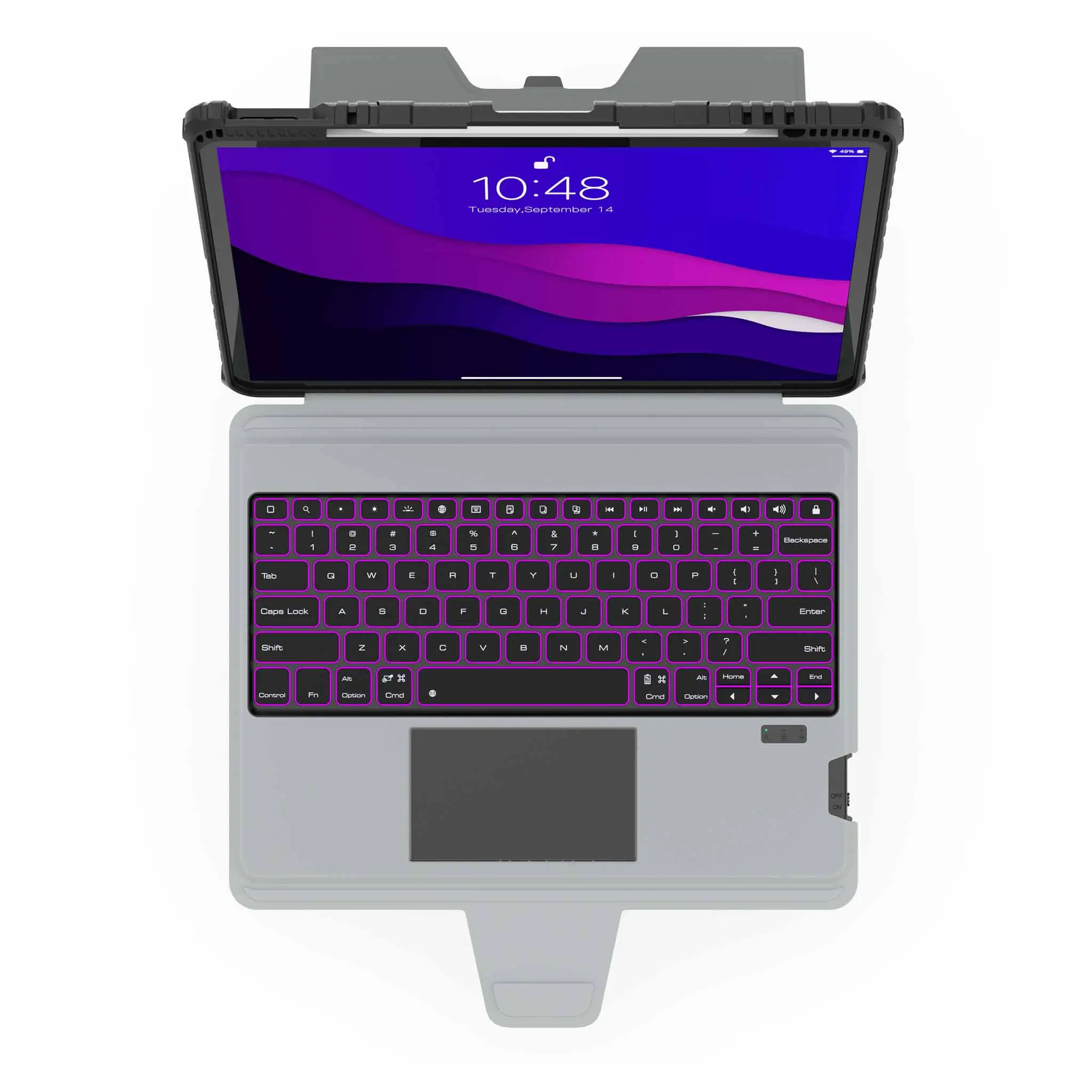 Custom Engraved Name Backlit Keyboard Case with Gift Box for iPad Series - Image 48