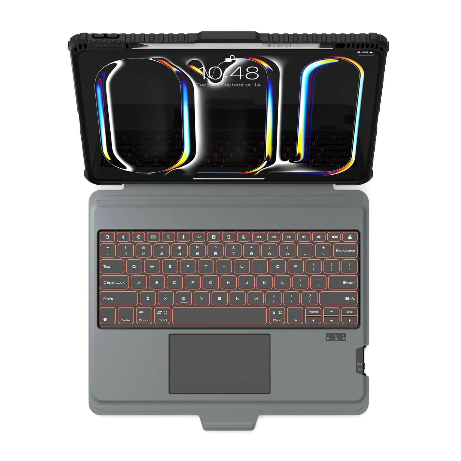 Custom Engraved Name Backlit Keyboard Case with Gift Box for iPad Series - Image 58