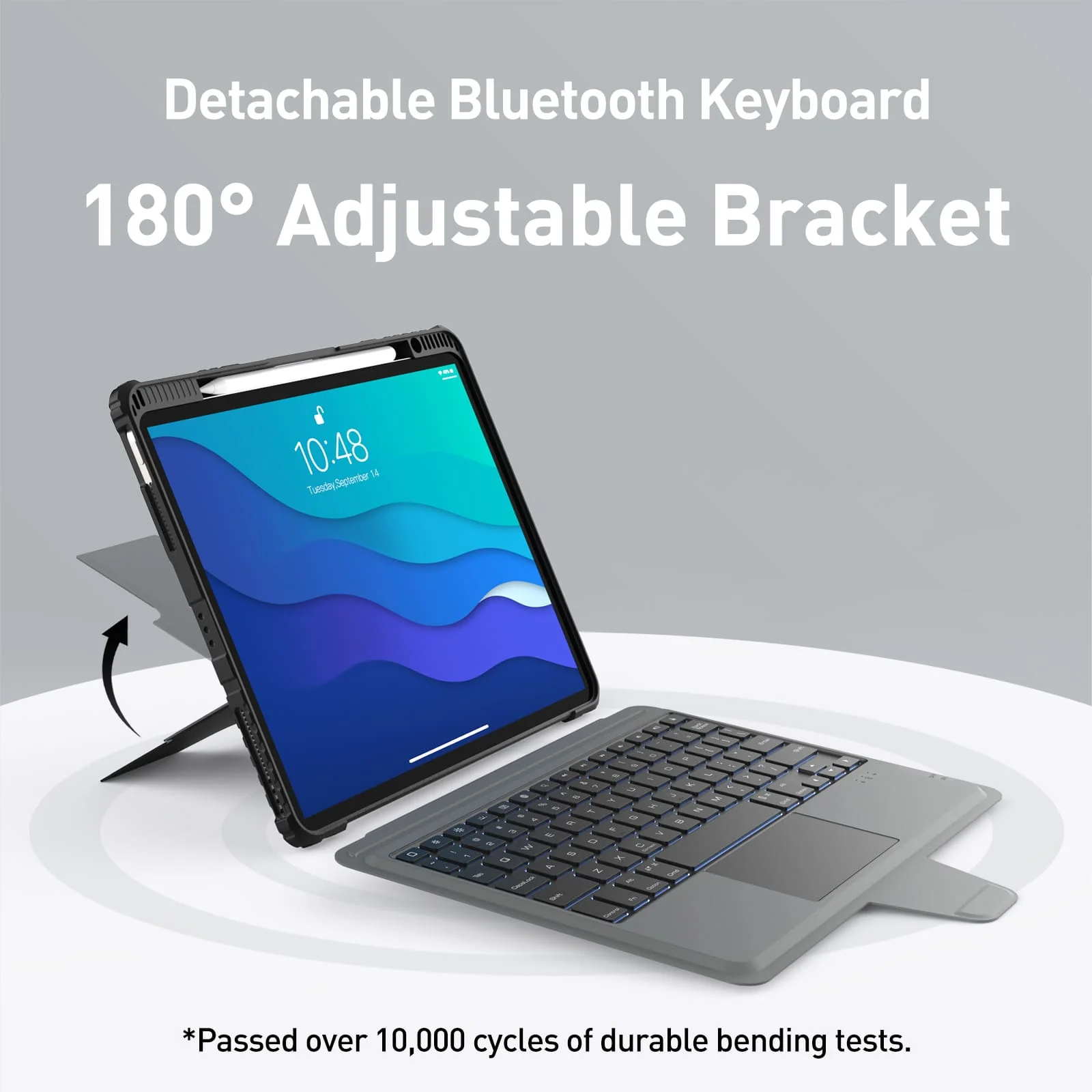 Custom Engraved Name Backlit Keyboard Case with Gift Box for iPad Series - Image 94
