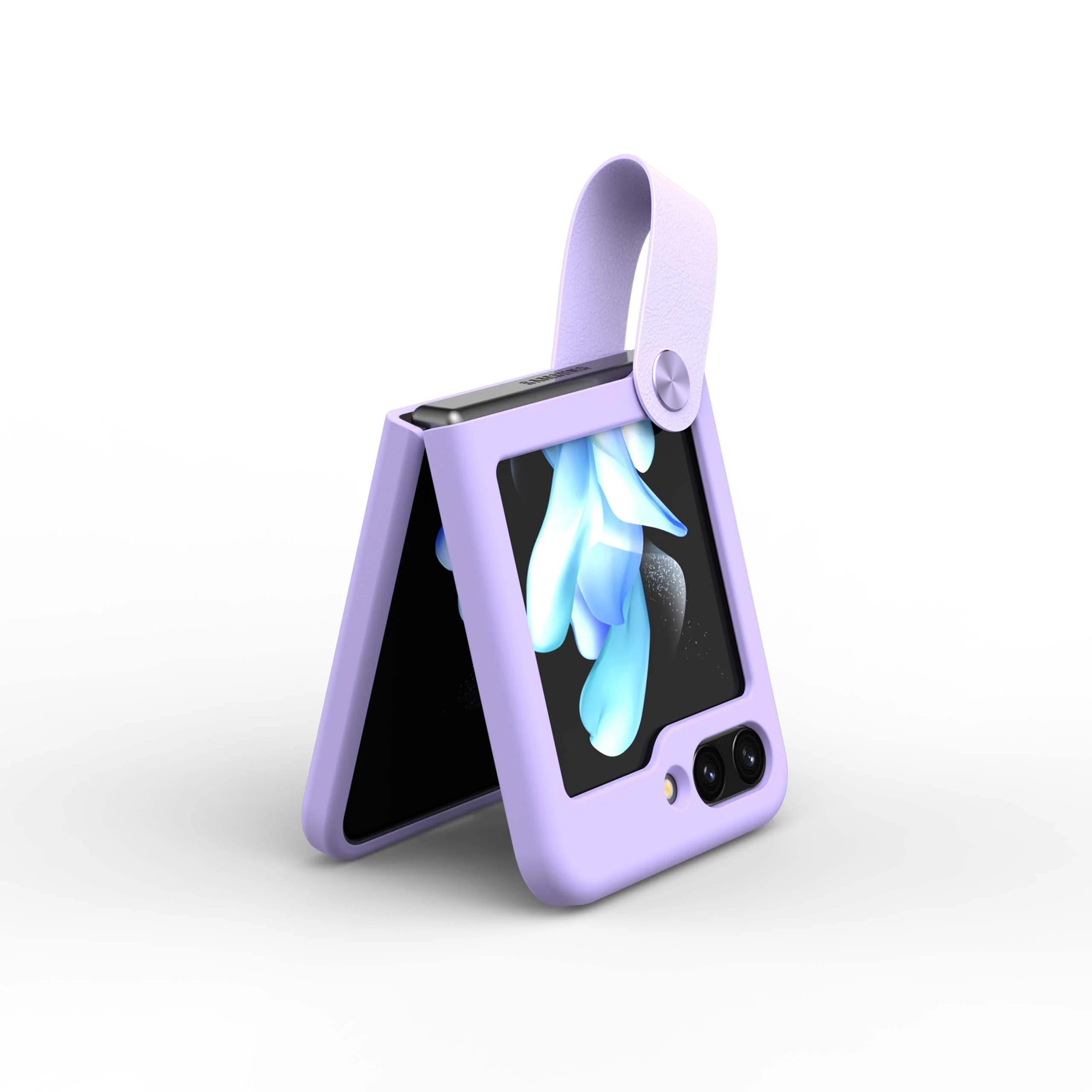 Flex Flip Finger Strap Liquid Silicone Case for Galaxy Z Flip 5 - Image 19