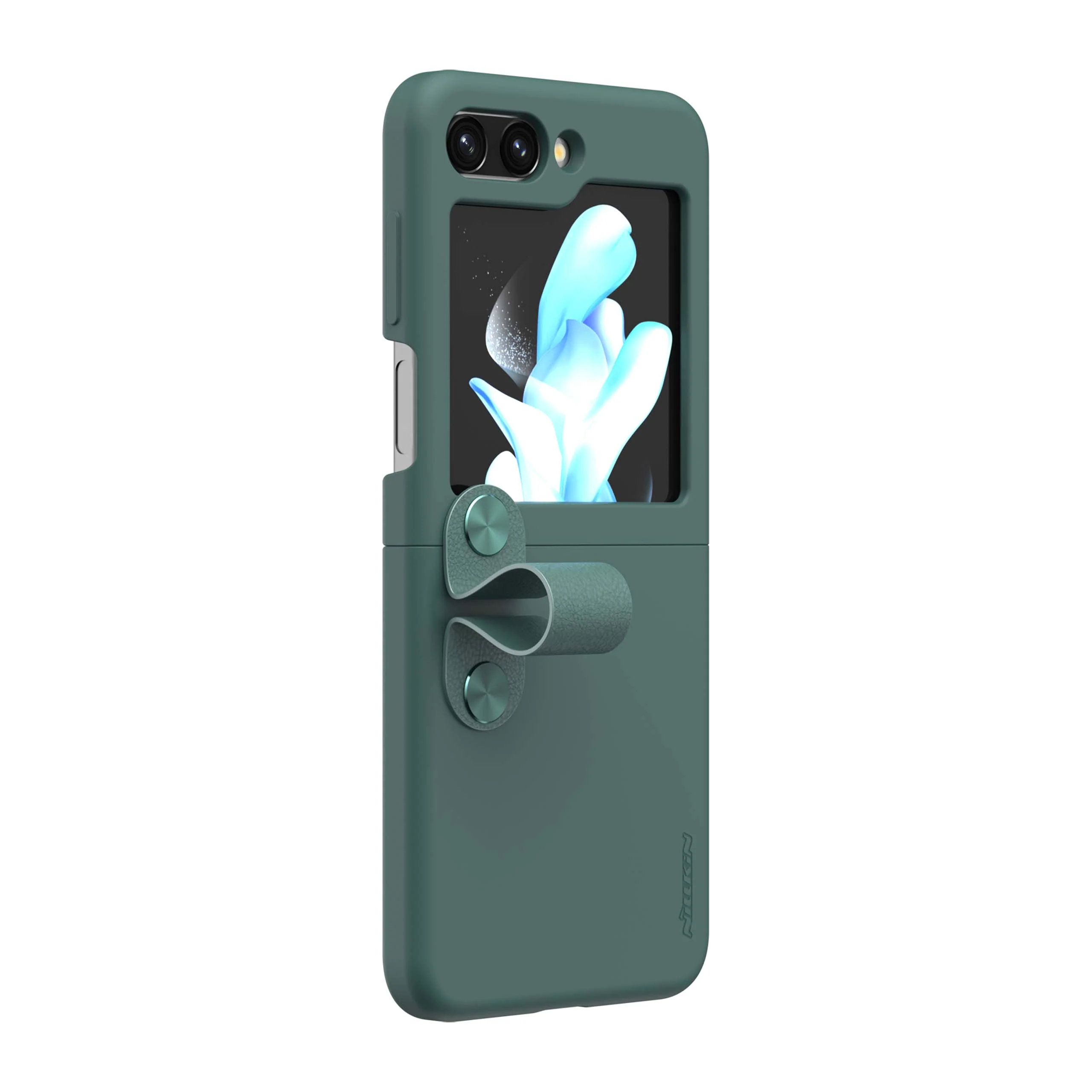 Flex Flip Finger Strap Liquid Silicone Case for Galaxy Z Flip 5 - Image 3