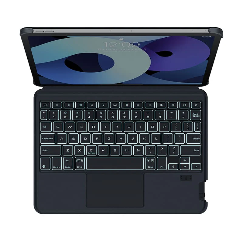 MagicEase Ultra-Slim Magnetic Backlit Keyboard Case (Midnight Black) with Magnetic Charging Stand for iPad Series - Image 25