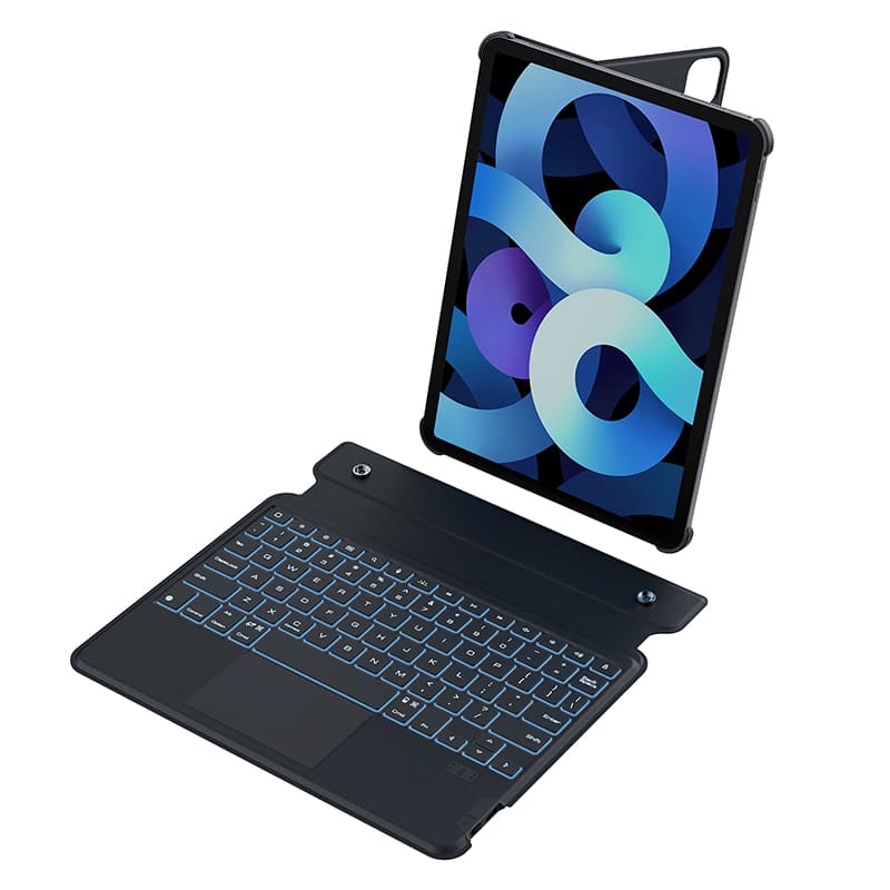 MagicEase Ultra-Slim Magnetic Backlit Keyboard Case (Midnight Black) with Magnetic Charging Stand for iPad Series - Image 4