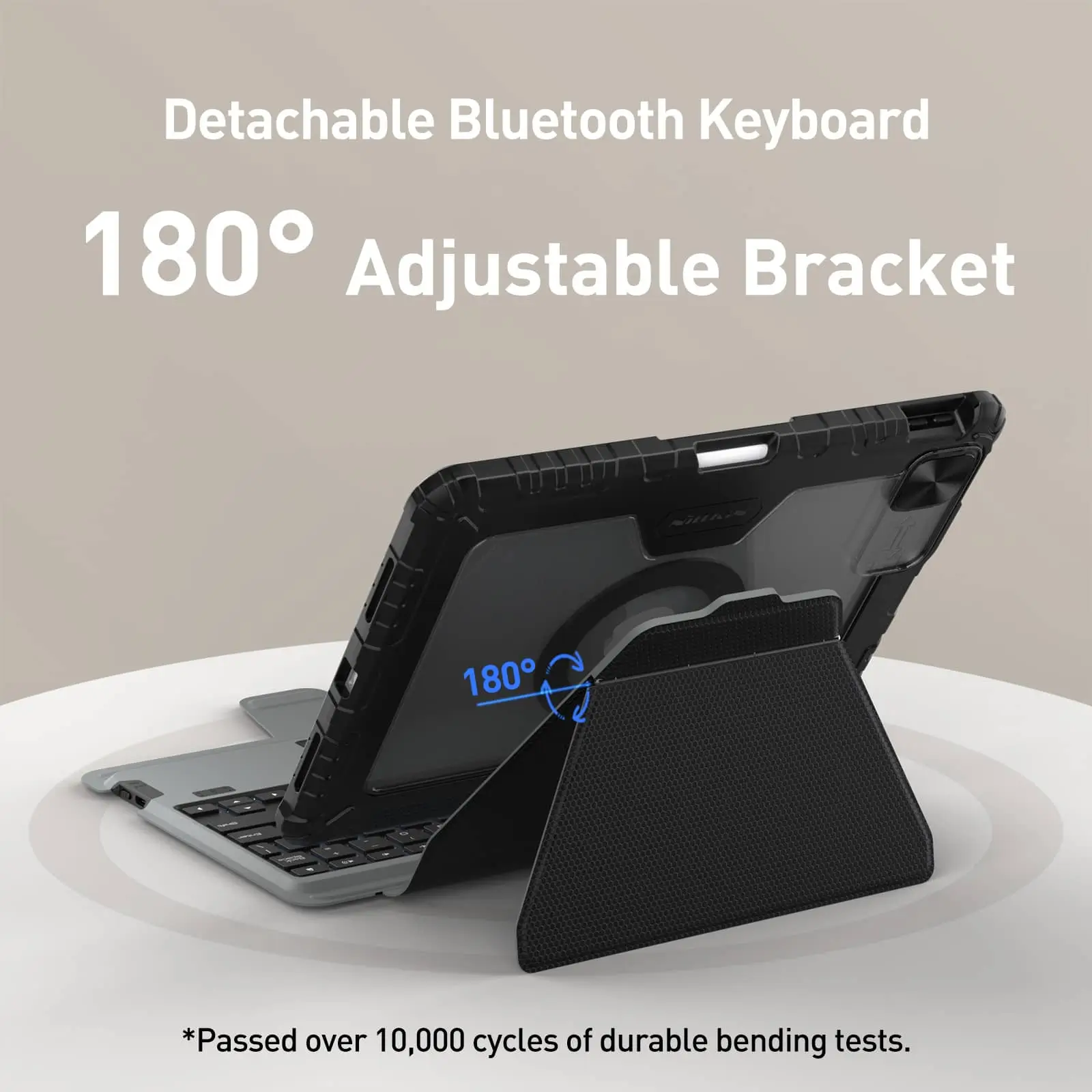 Magnetic Bumper Link Backlit Keyboard Case (Black) with Magnetic Stand for iPad Series - Image 32