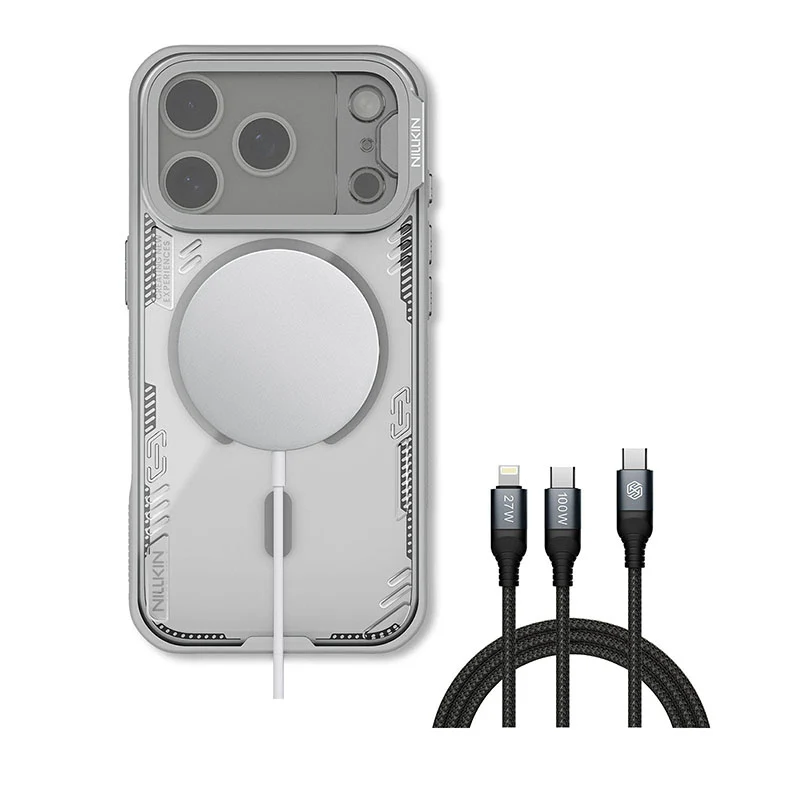 MagSafeĀ® Compatible Iceblade CamProp Case with Transparent Camera Cover & 2-in-1 Charging Cable for iPhone 17 Series - Image 7