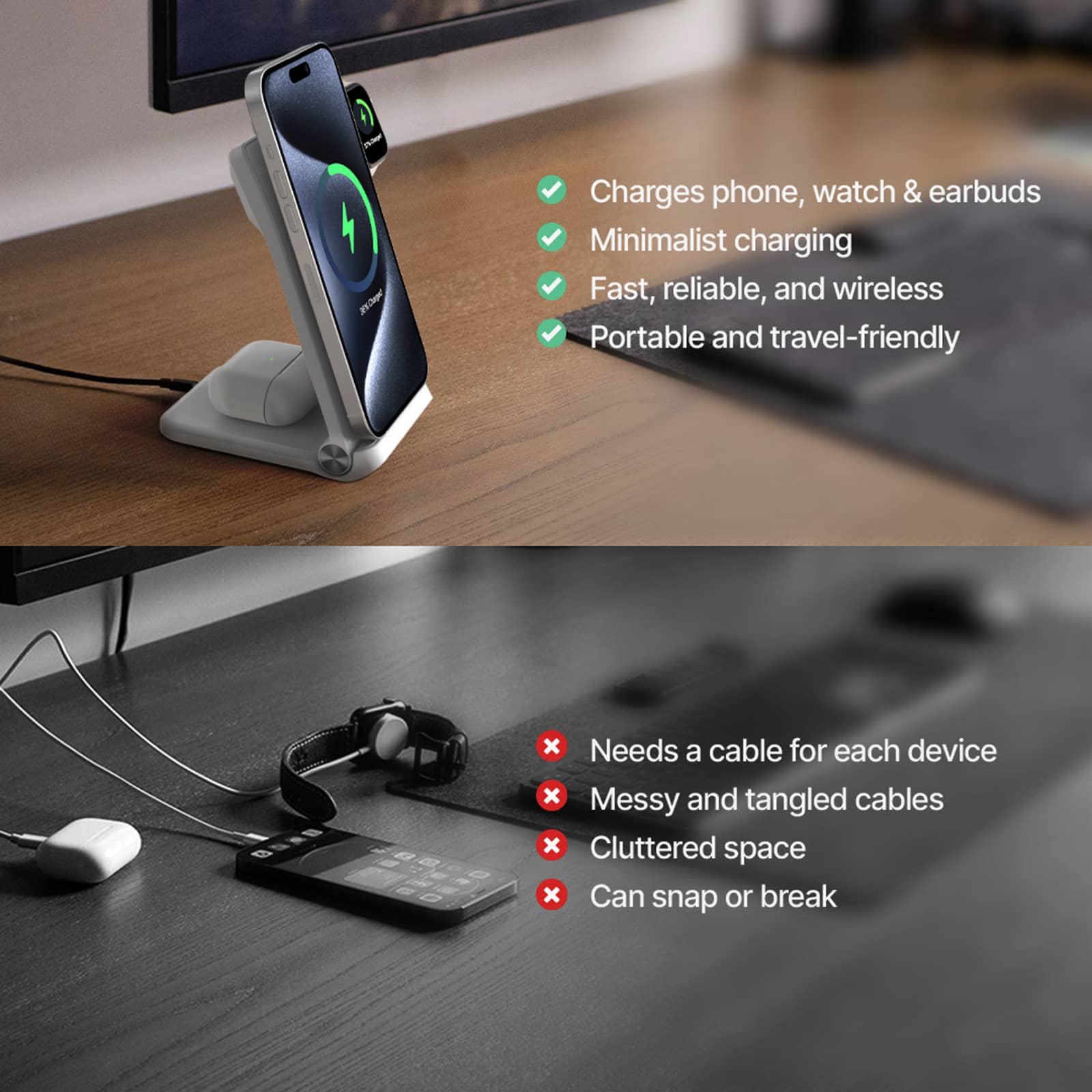 PowerTrio Foldable 3-in-1 Wireless Charging Station - Image 21