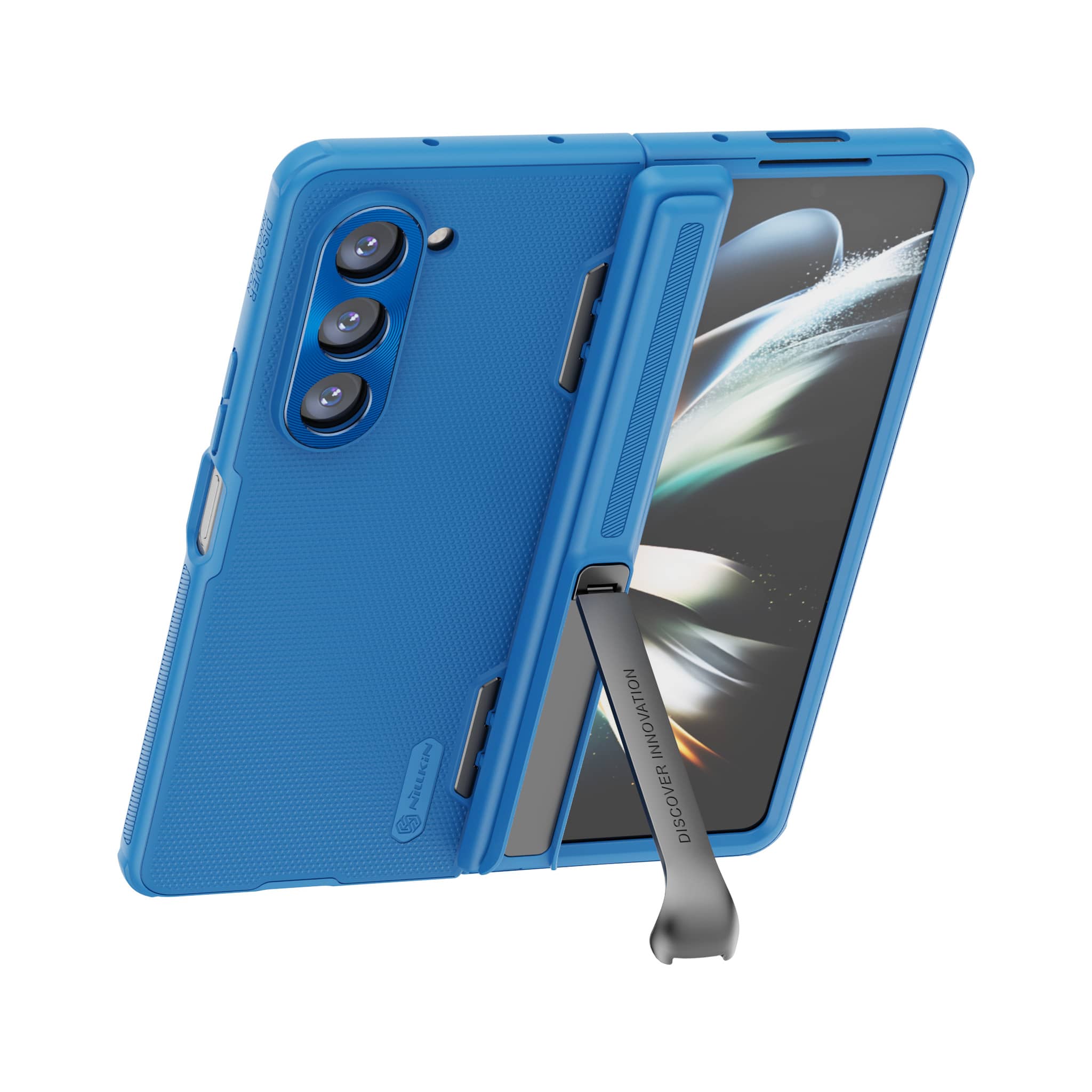 Super Frosted Shield Fold Case with Hidden Stand for Galaxy Z Fold 5 - Image 10