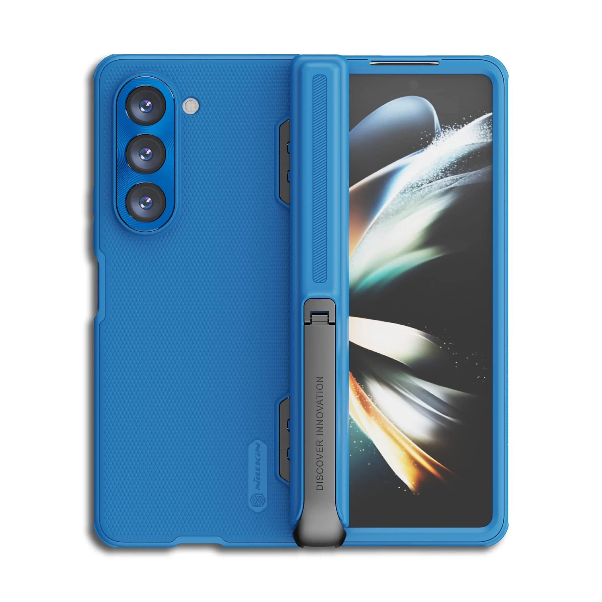 Super Frosted Shield Fold Case with Hidden Stand for Galaxy Z Fold 5 - Image 6